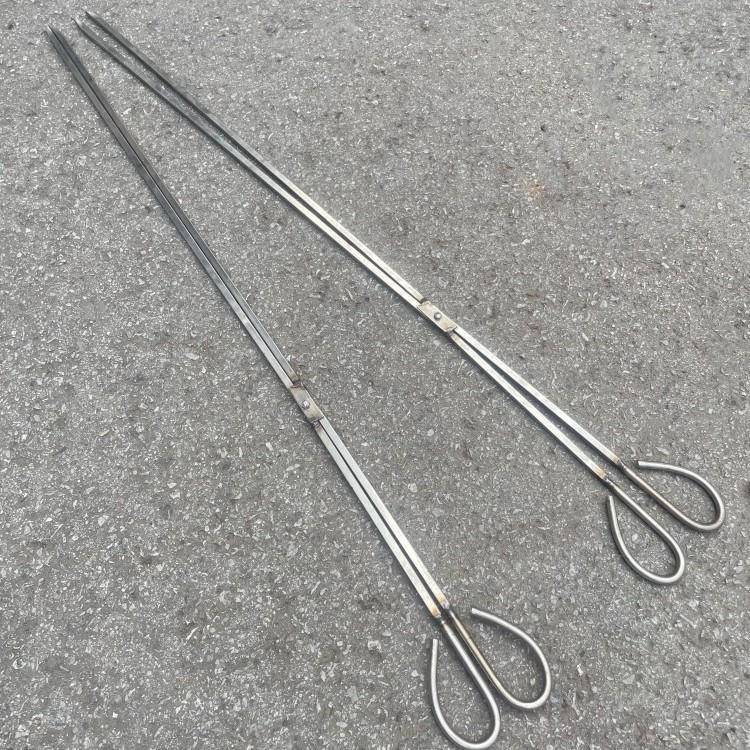 1不米长加厚卫锈钢火钳环长无品牌/柄拾物垃圾夹子烧火煤炭柴火特