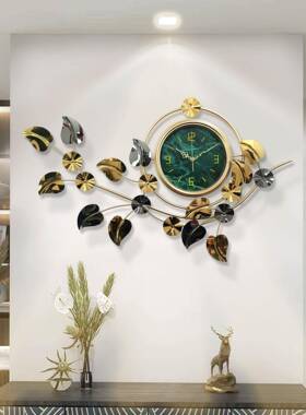 现代挂客厅创意时音钟轻奢时尚个钟表QMM家用性静大气时钟钟挂表