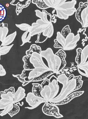 维美佳2蕾025新款珠婚纱头饰绣面料CJ76101白片色水溶丝雪纺激光