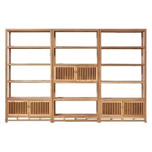 茶叶店展c示柜陈列柜实木新中式茶庄带灯茶具普洱茶叶饼货架展示