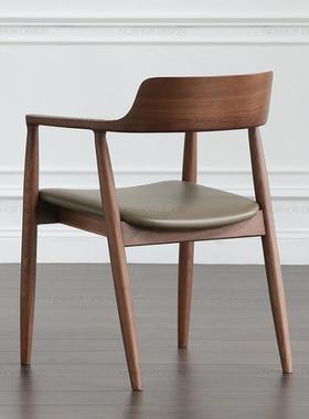 北餐欧椅肯尼迪统椅岛椅白总蜡木餐广厅会议洽78846谈椅简约靠背