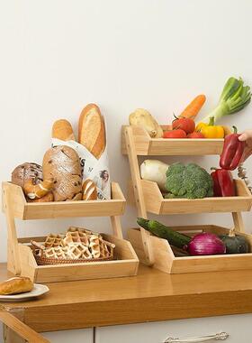 欧式架多层YL-75786物架水果盘蔬菜沥水收展纳竹蛋糕架示生鲜果蔬