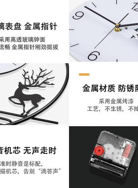 新中用式挂钟客厅高感家装饰静音钟表22371挂墙时时尚餐厅级复古