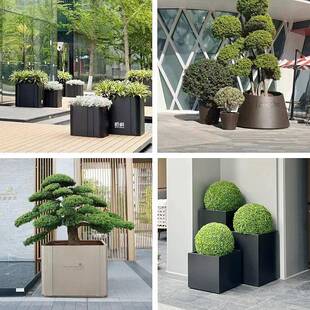 生产户外不锈钢花箱商广业299花政街售楼部场金属坛市道路花槽种