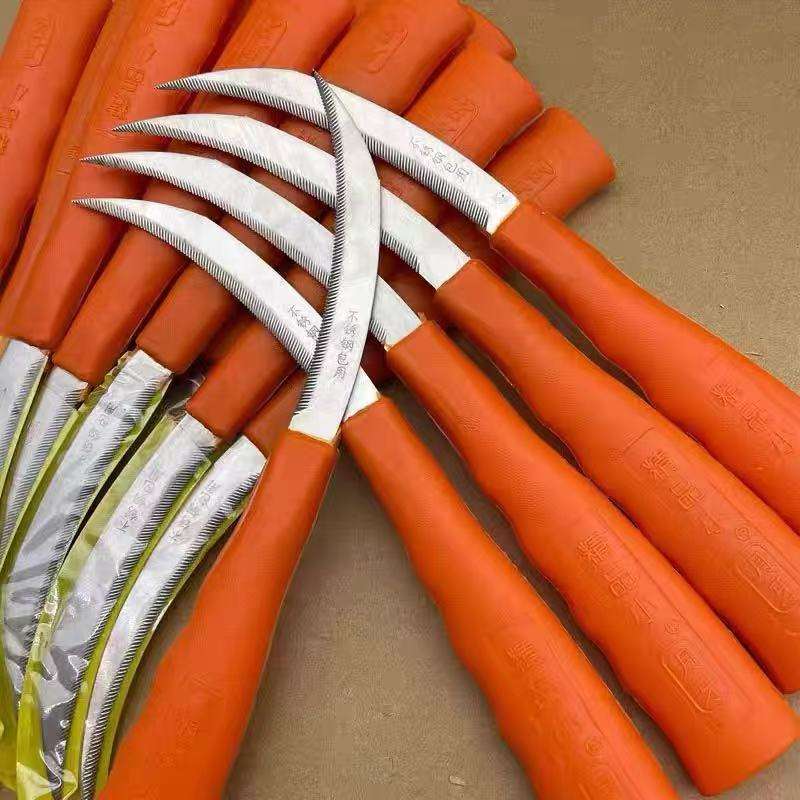 尖头镰刀不锈钢锯齿刀割绳子电线细牙廉刀挖野菜出海船用密齿