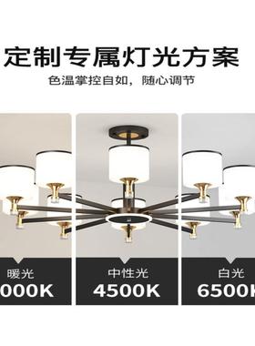 客厅5吊灯202年新款北欧灯具现代简约大气店新式77802铺商中用餐