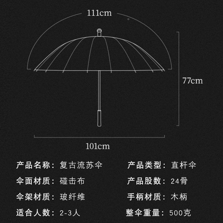 24骨EXH艺直杆长柄雨伞女复森系木柄纤维骨o晴文雨伞古定log礼品,标准件/零部件/工业耗材,车间地垫,淘宝优惠券,粉丝福利购,淘宝优惠卷