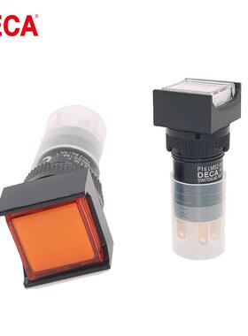 DECA进联P16LMS2-1AB带灯自复位长方形按钮开关16mm1NC原装