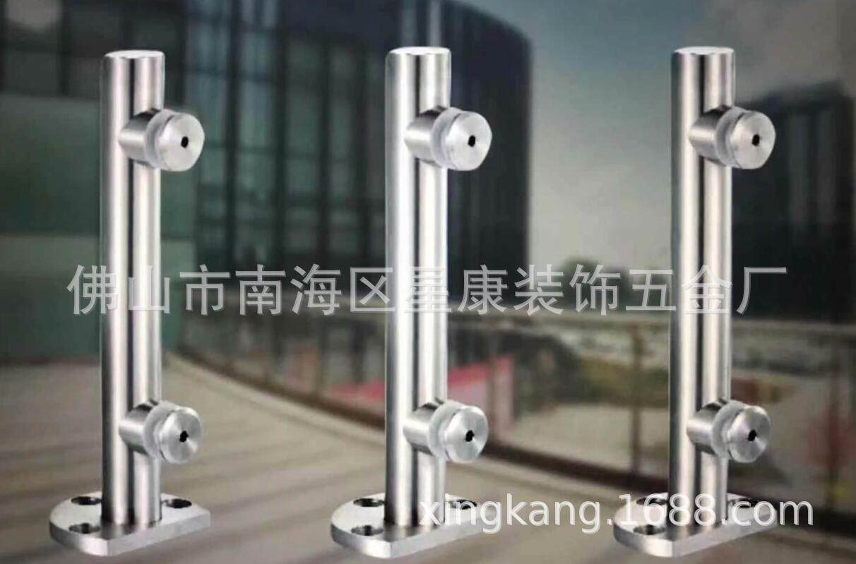 生产好品质不锈钢玻璃立柱不锈钢护栏立柱楼梯玻璃扶手