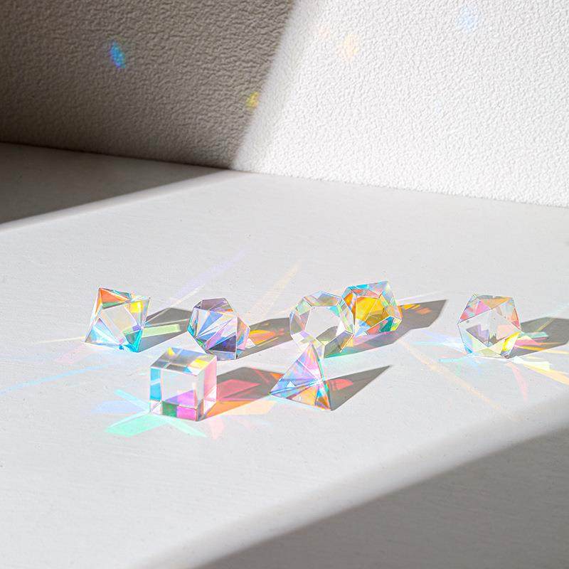 彩色棱镜阳光捕手光之立方体摆件拍照道具异形多面体套装,农用物资,其他肥料,淘宝优惠券,粉丝福利购,淘宝优惠卷
