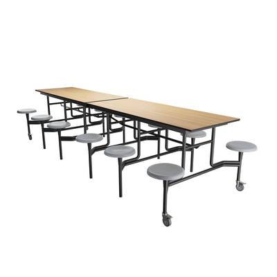 员工厂司饭堂餐饮小吃公商早餐用桌椅椅组合折叠食堂连XOD体餐桌