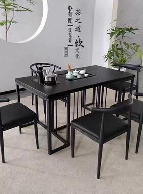 茶桌椅组合火烧石家用办公台阳台大理XVZ茶几简约石现代功夫泡茶