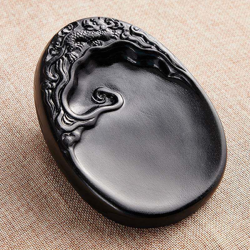 原书石砚台澄泥砚法天然专用徽磨墨67歙砚端生砚成人安学墨汁墨碟