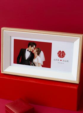 F767M678做V45O放结婚登记照周年纪大相框6y寸di定制作洗照片念成