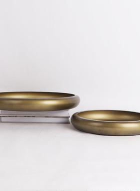 MC-TY-81代新花中式青古铜圆盆花酒店现展厅会所桌面软装苔藓盘艺