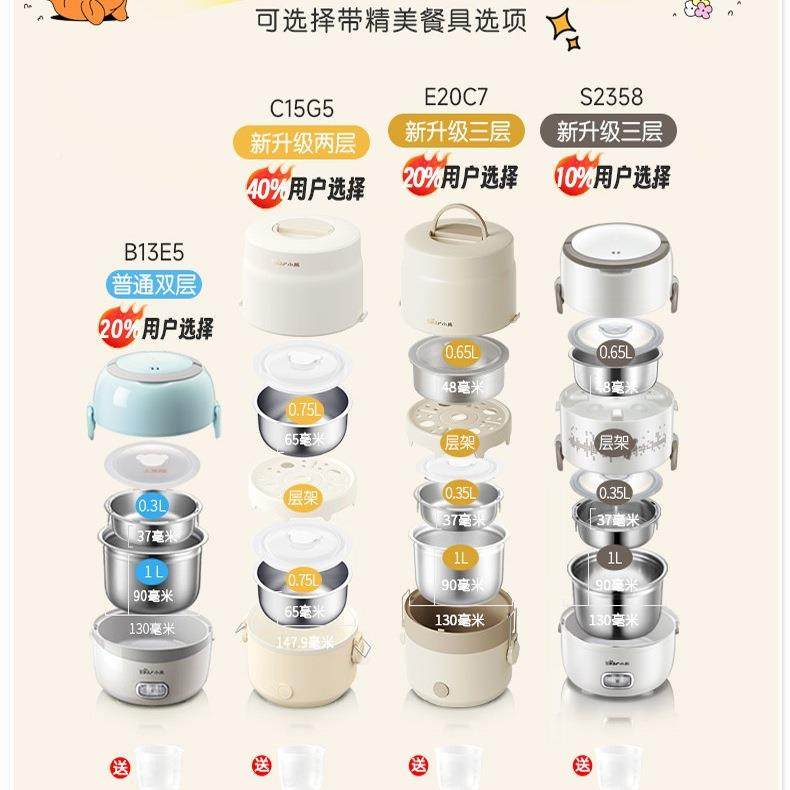 加热饭电盒热保温可插电办室自DFH-B13E带蒸煮饭菜自热饭神器上公