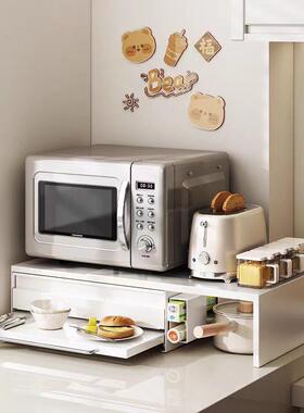 桌增高置物架餐xiaolong桌台面收纳水吧抽屉架子多零层面食盒收纳