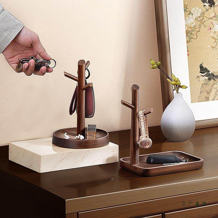 实木进门入985户钥收纳玄关摆件口轻奢高档鞋柜意创置物架挂架匙,收纳整理,首饰盒,淘宝优惠券,粉丝福利购,淘宝优惠卷