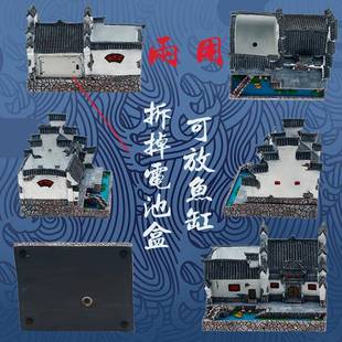 创意微观中LHG620式 物复古花盆件建筑室内办景公摆室桌面禅意植盆