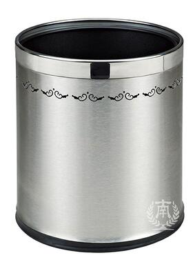 南方GPX-45F无盖垃圾桶家用酒店卫生间垃圾筒圆形双层镂空花垃圾