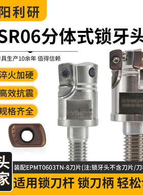 ASR快进给锁牙头抗震加长EPMT0603TN-8分体式螺纹刀头高精度开粗