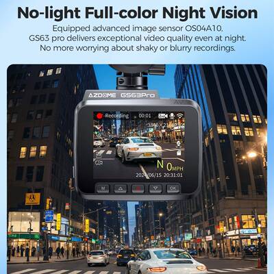 AZD53631OME记录仪S63Pro前双镜头高清4K内置G128GeMMC卡力感重应