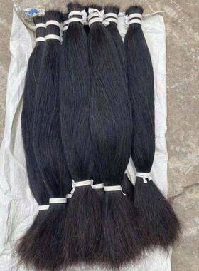 黑色纯马尾毛马物鬃尾单齐UEY马尾动毛制原料厂家鬃刷现货供应