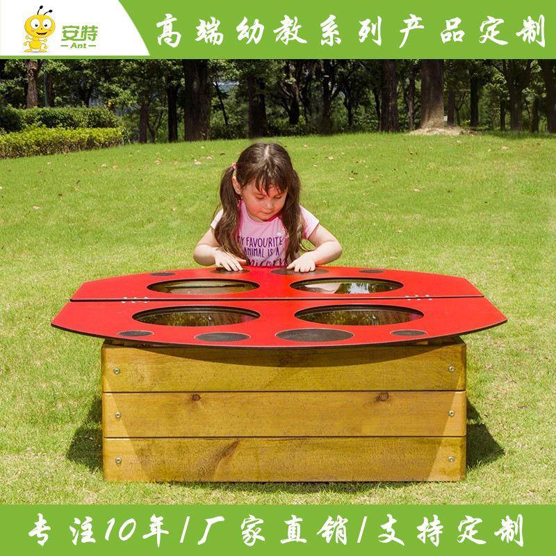 幼儿园儿童户外种植区幼儿学习观察植物根部小花园实木种植架系列