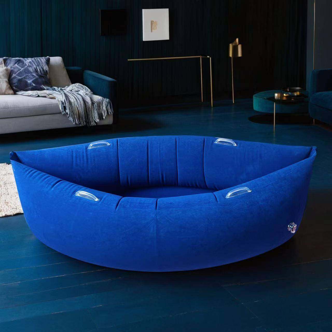 现货PVC充气植绒摇椅独木舟船型儿童躺椅便携沙发室内户外露营床,纺织面料/辅料/配套,纺织机械配件,淘宝优惠券,粉丝福利购,淘宝优惠卷