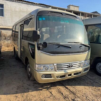 出口丰田考斯特中小型客车 19座23座舒适座椅 电动门海狮中巴车