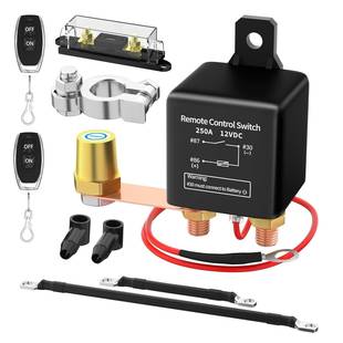 商品汽车开关12V遥控开关电池断开开关250A防盗遥控开关