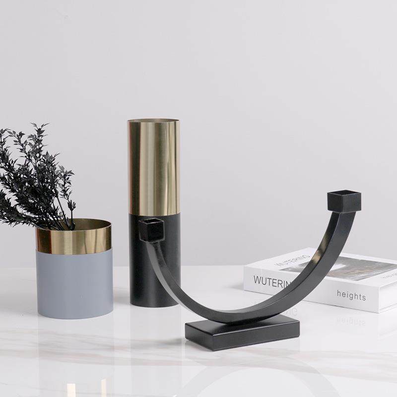 简约现代轻奢圆形花瓶样板房间售楼处餐桌茶几金属圆筒插花器摆件,机械设备,其他机械设备,淘宝优惠券,粉丝福利购,淘宝优惠卷