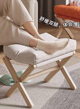实木马扎搁脚凳子车载折叠矮凳办公室午休脚踏凳客厅收纳凳垫脚凳