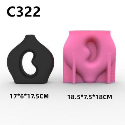 新简扭曲i款ns风滴胶石膏水泥模49431具D约IY花盆模具C322-323