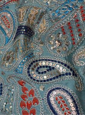 家直销多彩片珠绣亮厂片EUQ绣国风民风舞台装刺绣面族料