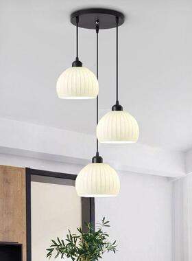 代简约厅现灯奶油新款2002025网红饭厅餐桌卧室书房吧台玻餐璃吊