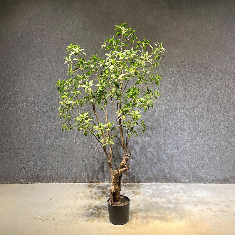 仿真绿植马醉木仿真植物摆件内装饰假树落001盆栽带盆室绿植造地