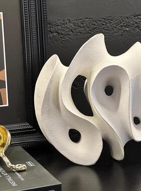 代艺术色律动几现何QUU波浪漫摆装件软饰品样板间客白厅茶几书房