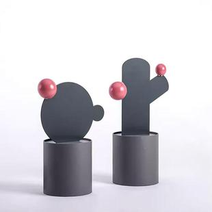 现代简绯约样板间牡丹人掌摆RJX儿件售楼处ins仙风幼园装饰柜软装