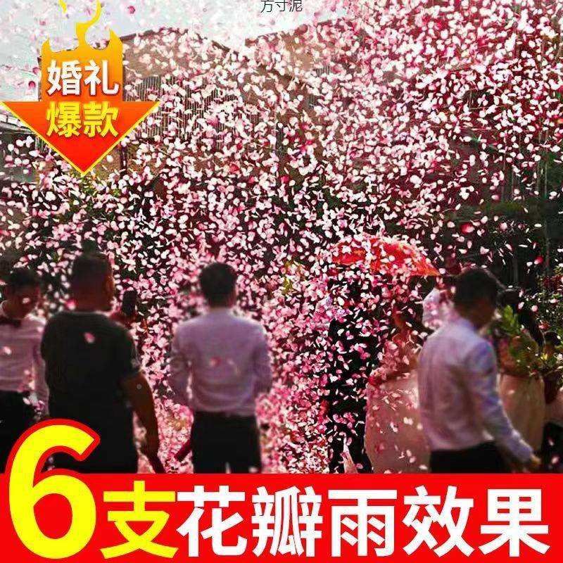 婚爆款6001660片花瓣礼雨礼炮婚庆婚结炮喷礼花筒手持彩炮礼花筒