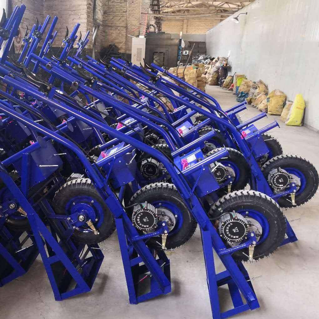 传无链条充电车式鸡电动/充公电动省独轮车轴小推车力机械搬运设