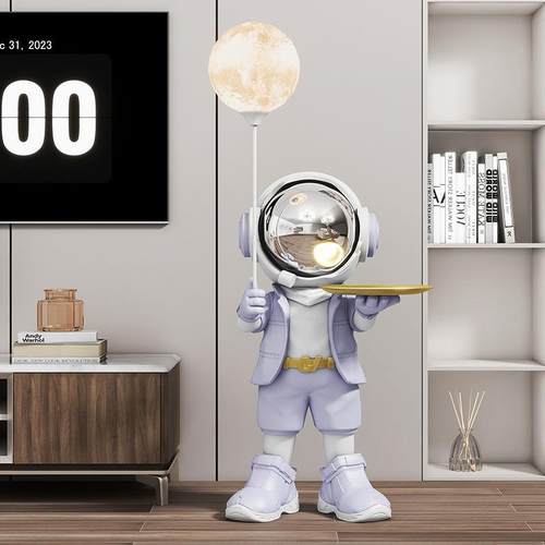 奢SKD5795宇会航员大型落地灯摆件电视柜边沙发旁饰品摆件轻酒店