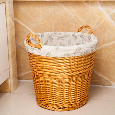 脏衣篮104编收服纳藤筐柳编洗手衣篮脏衣篓提带耳朵脏衣收纳筐子
