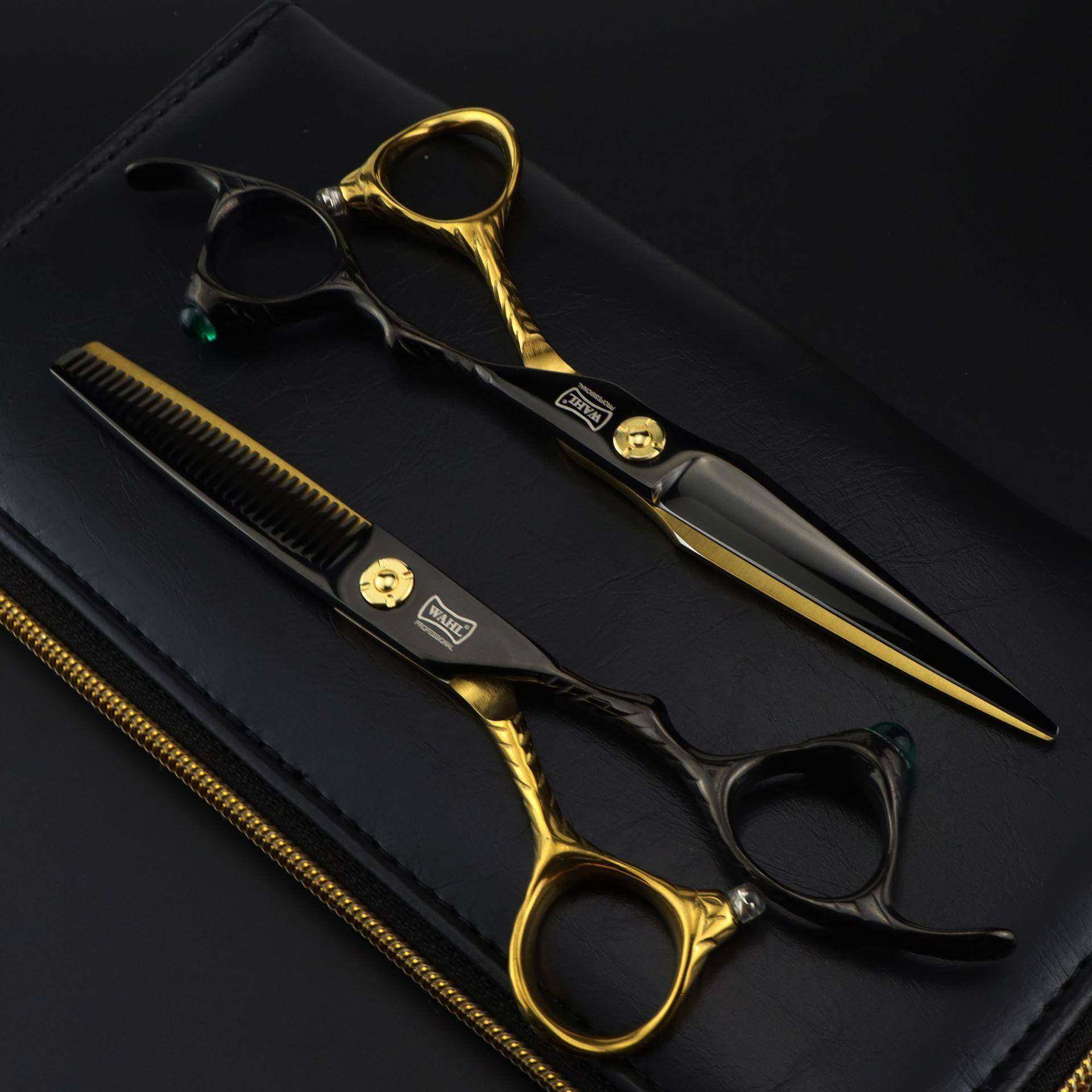 6平.0寸黑金色华尔款豹美发SSU刀剪刘海剪剪牙剪,电子元器件市场,其它元器件,淘宝优惠券,粉丝福利购,淘宝优惠卷