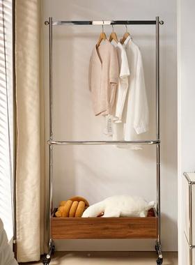 衣帽架中古风衣帽架落地室家用架58606多衣功卧能置物架收纳挂架