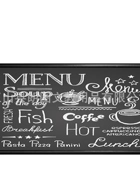 面朗图B292款弧仿木框咖啡厅店铺2单面挂式磁性黑板广告示6展0x10