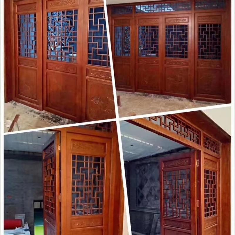 实东木花格阳木BFH古雕空松木格子榫卯中式装修仿门窗隔断屏风镂