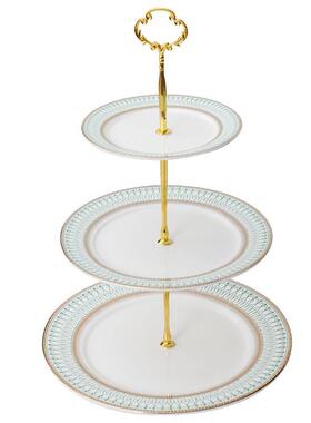 欧AL100202式三层果盘子创意下午点心盘架茶双层盘婚庆蛋糕甜品台