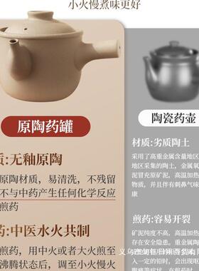 壶老式砂锅煎71591药熬的锅罐煮家用药煲专门药土瓦罐明火