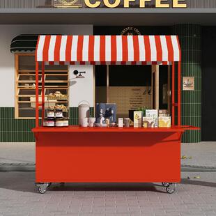 铁车艺摆摊小985推车移动网户小外花红吃夜市商场广场美食路边摊